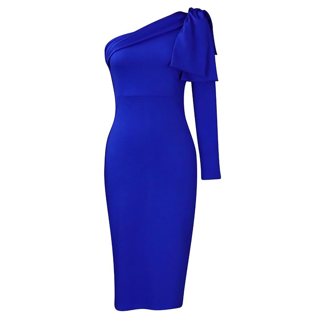Women Dress Fall Winter Fashion Elegant Slim Dress